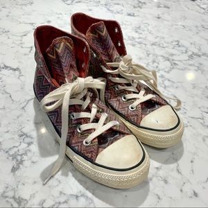 Missoni Converse high tops, size 6
